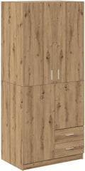 Armoire-penderie et garde-robe de rangement: en bois, avec rangement, 80 × 52 × 180 cm