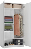 Armoire-penderie et garde-robe de rangement: pour enfant, avec rangement, 2 Portes, 90 cm, blanc, CDF SD 90