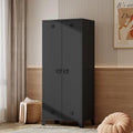 Armoire de rangement – en acier, avec rangement, avec Bibliothèque et étagère de rangements, 2 Portes, 180 × 90 × 40 cm, noir, avec étagères