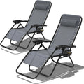 Fauteuil relax et fauteuil inclinable – réglable, 2 pièces, gris
