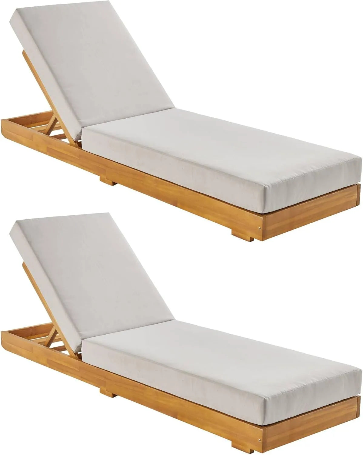 sweeek — en polyester, Lot de 2, 198 × 62 × 12 cm, beige