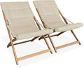 sweeek — en bois, pliable, Lot de 2, beige