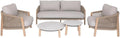 Salon de jardin et ensemble lounge: 5 Places, beige