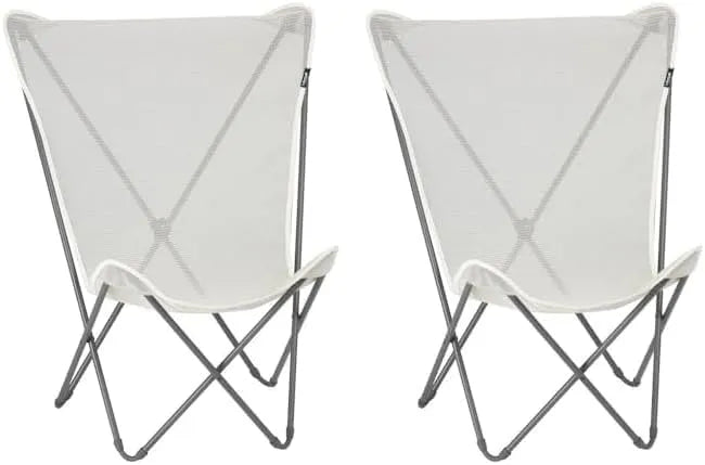 Lafuma Mobilier Fauteuil et chaise rembourrée Papillon – Lot de 2