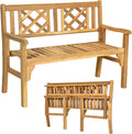 Banc de jardin et banquette de terrasse – en bois, avec accoudoirs, avec dossier, pliable, 2 Places, 320 kg