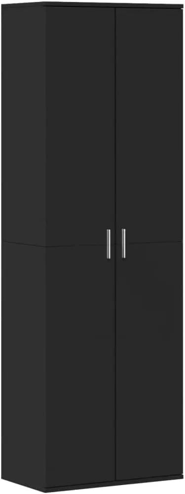 Buffet et meuble de rangement haut noir 60x35x180 cm bois d'ingénierie: en bois, 60 × 35 × 180 cm