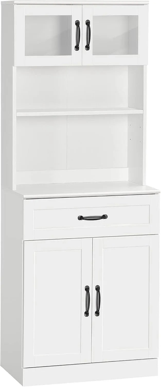 HOMCOM Armoire de rangement – avec tiroirs, 2 Portes, 60 × 38 × 161 cm, blanc