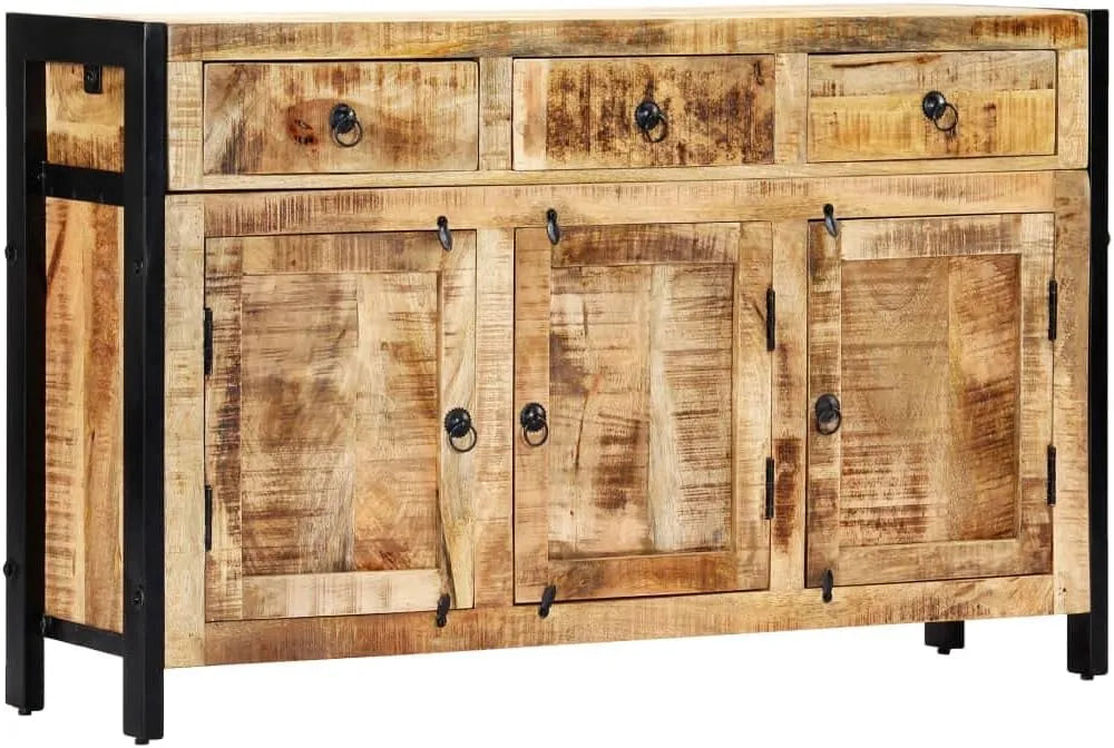 Armoire de rangement: en bois, avec rangement, avec tiroirs, 3 Portes, 3 Tiroirs, 120 cm