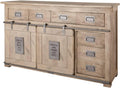 Massivmoebel24.de Buffet et meuble de rangement 150x45 Manguier laqué Blanchi Railway #320 – 150 × 45
