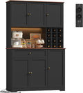FirFurd 180cm Buffet et meuble de rangement Cuisine avec Multiprise: avec rangement, avec tiroirs, réglable, affichage LED, 6 Portes, 100 × 39 × 180cm