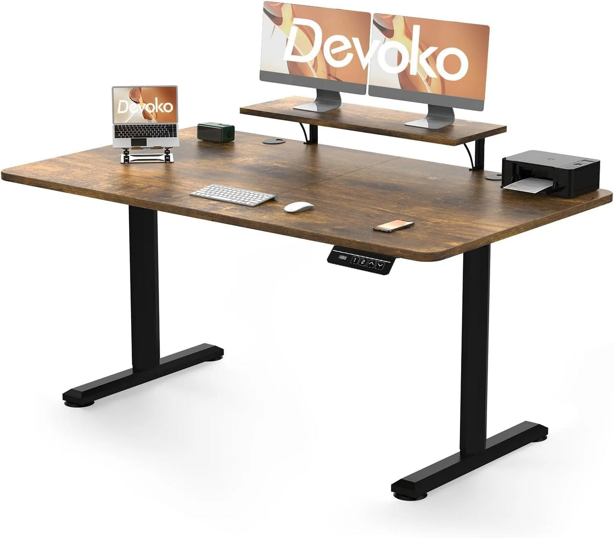 Bureau et table informatique: réglable, 160 × 70cm, hauteur réglable