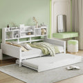 Canapé convertible et canapé-lit: pour enfant, en bois, avec rangement, 90 × 200 cm, 90 × 190 cm, blanc, en bois massif, revêtement en tissu