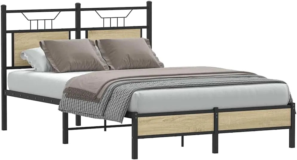 Cadre de lit et structure de lit sans Matelas chêne Sonoma 120x200 cm — 120 × 200 cm