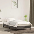 Structure de lit sans Matelas Gris foncé 90x190 cm Simple: 90 × 190 cm, revêtement en velours