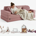 Canapé — pour enfant, convertible, avec chauffage, 2 Places, rose, revêtement en tissu