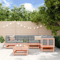 Salon de jardin et ensemble lounge – en bois, 6 pièces, en bois massif