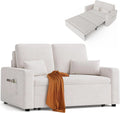 Canapé convertible et canapé-lit — 2 places, 147 × 196 × 87 cm, beige, extensible, revêtement en velours