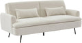 Canapé – P111, en métal, revêtement en tissu, convertible, revêtement bouclé, 3 Places