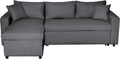 Canapé d'angle et canapé panoramique – réversible, revêtement en tissu, convertible, 4 Places