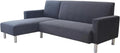 Canapé d'angle et canapé panoramique – réversible, revêtement en tissu, 4 Places, gris