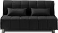 Canapé convertible et canapé-lit: EVENING, lavable, convertible, avec coussins, 3 Places, 160 × 190, noir, revêtement en tissu