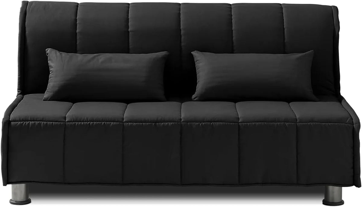 Canapé convertible et canapé-lit: EVENING, lavable, convertible, avec coussins, 3 Places, 160 × 190, noir, revêtement en tissu