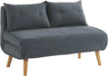 Canapé – revêtement en tissu, convertible, 2 Places, gris