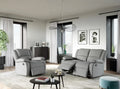Canapé — DETENTE, revêtement en tissu, inclinaison réglable, gris