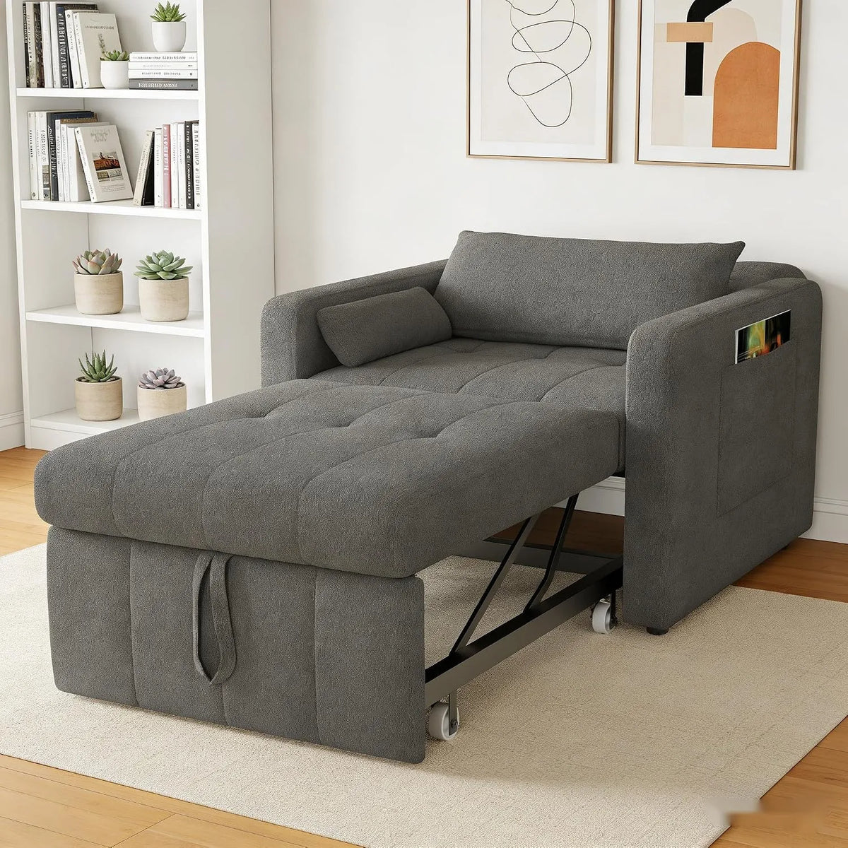 Canapé convertible et canapé-lit: convertible, avec coussins, pliable, 190 × 108 × 86 cm, gris