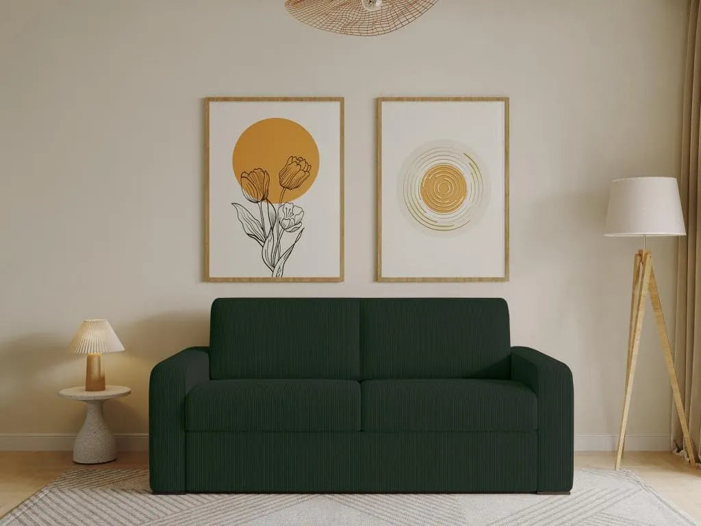 Canapé — Bevis, en velours côtelé, convertible, 3 Places, 140 cm, 20 cm, revêtement en tissu