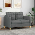 Canapé — revêtement en tissu, 2 Places, 120 cm, 21.3KG, gris