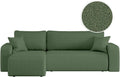 Canapé d'angle et canapé panoramique – ALYA, réversible, revêtement en tissu, convertible, revêtement bouclé, 4 Places