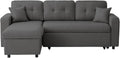 Canapé d'angle et canapé panoramique: réversible, revêtement en tissu, convertible, gris
