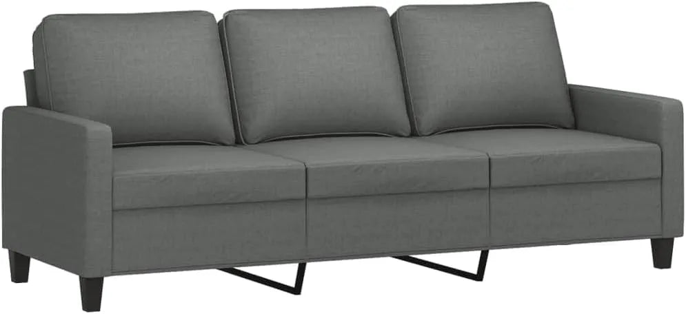 Canapé – revêtement en tissu, 3 Places, 180 cm, gris