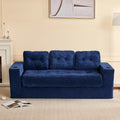Canapé – revêtement en tissu, avec accoudoirs, avec coussins, 3Places, 190cm, bleu, 3 places