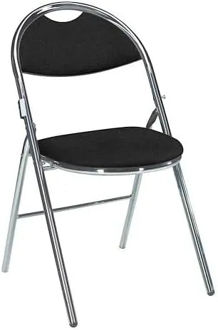 Chaise: revêtement en tissu, Lot de 2, noir