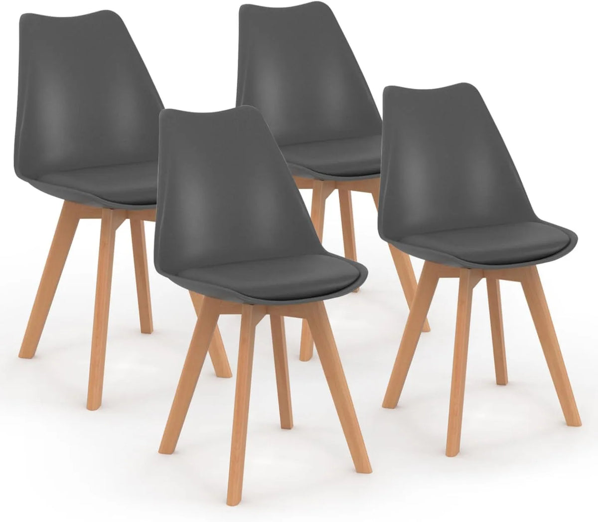 Chaise: SARA, Lot de 4, gris