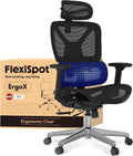 Bureau et table informatique – technologie 3D/4D, avec accoudoirs, réglable, aération en maille, noir, hauteur réglable