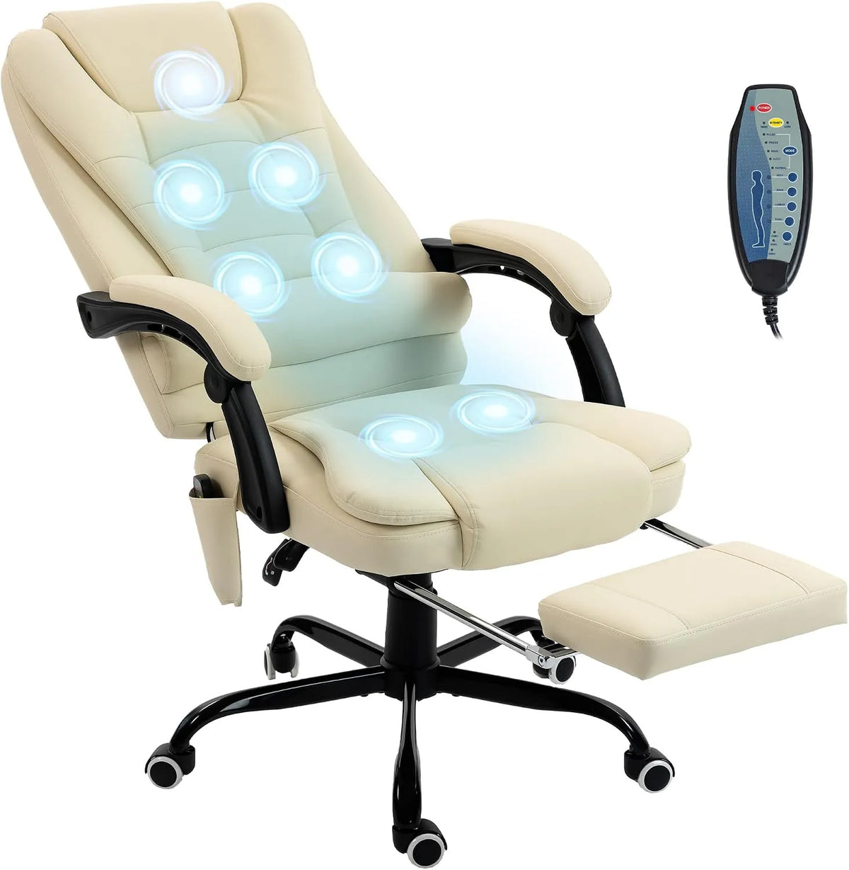 Bureau et table informatique — pivotant, avec dossier, réglable, avec télécommande, beige, inclinable