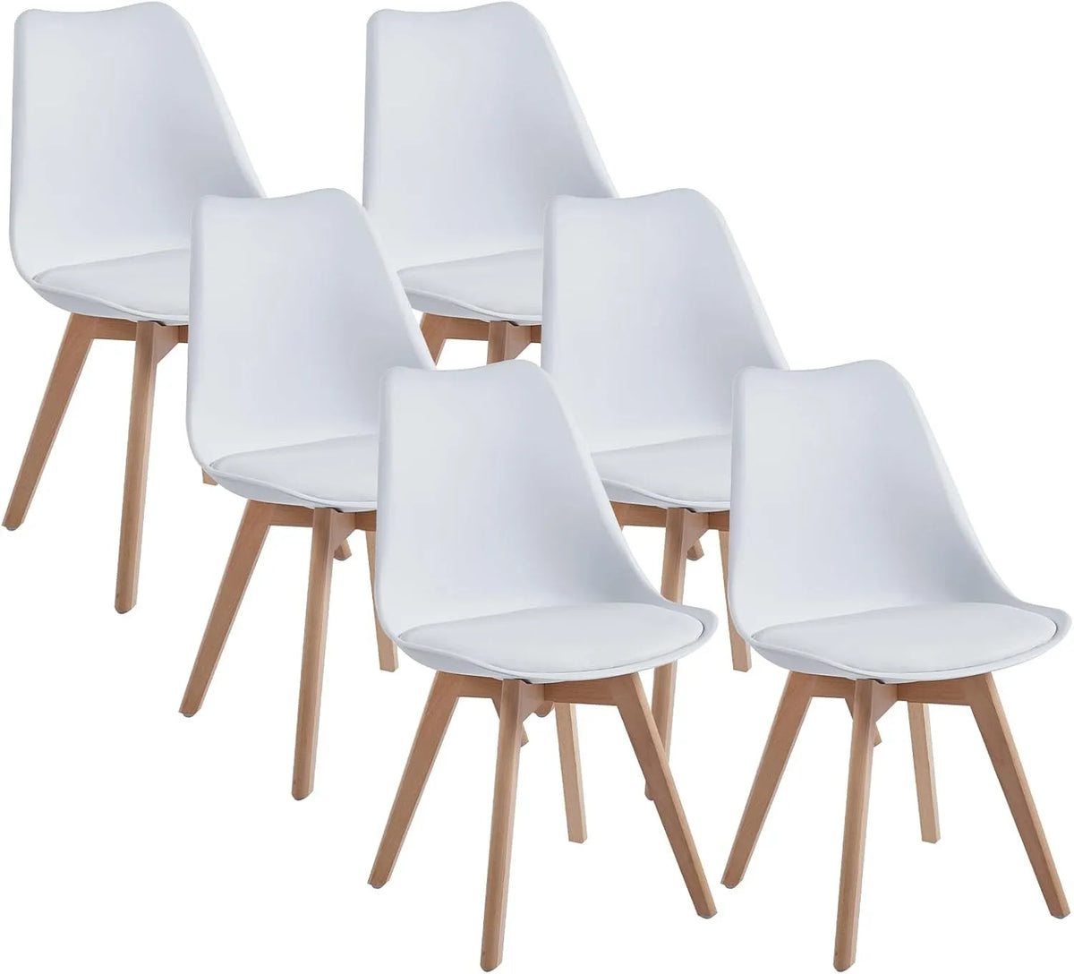 Bureau et table informatique: en bois, Lot de 6, blanc