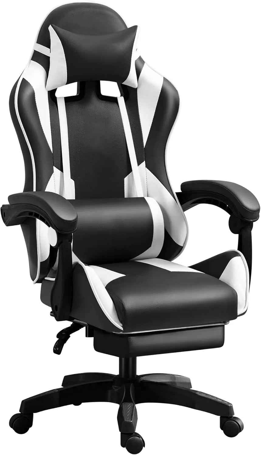 Chaise – avec accoudoirs, avec dossier, pour gaming, réglable, noir