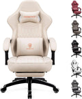 Bureau et table informatique: en cuir, avec coussins, blanc, avec fonction massage