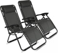 Oviala Lot de 2 Fauteuil et chaise rembourrées Lounge inclinable en Acier Gris: réglable