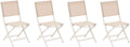 Chaises de jardin — pliable, en aluminium, Lot de 4, 45 × 57 × 90 cm, beige