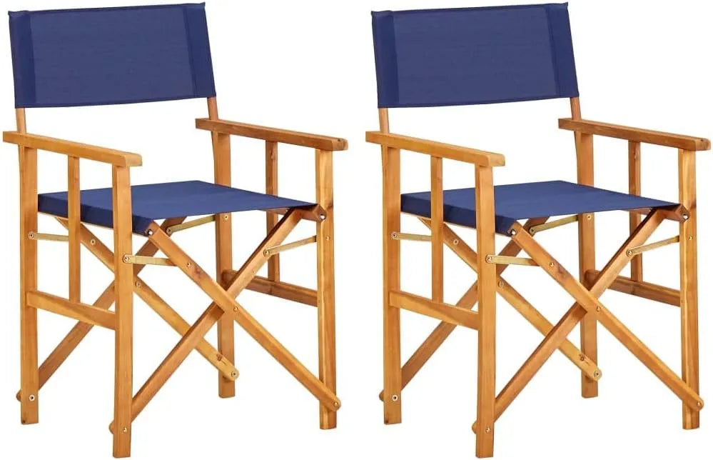 Chaises de jardin: en bois, bleu, en bois massif