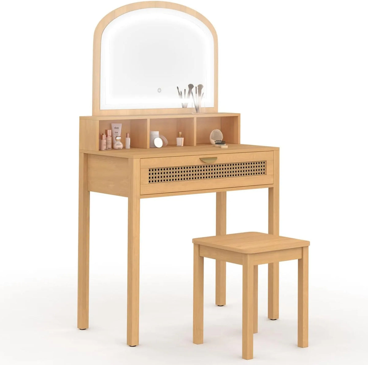 IDMarket: EDHEN, en bois, avec tiroirs, affichage LED