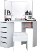 Panana Coiffeuse et table de maquillage – MDF, en velours côtelé, avec tiroirs, 5 Tiroirs, 109 cm, 55 cm, 140 cm