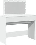 Bureau et table informatique – affichage LED, 100 × 40 × 120 cm, blanc