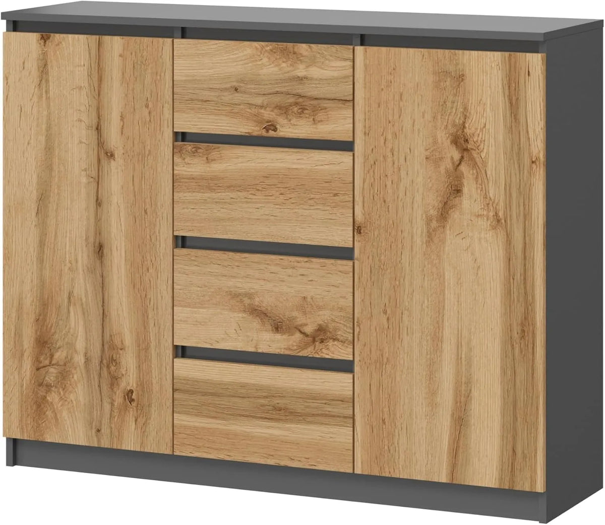 Bureau et table informatique — avec tiroirs, 2 portes, 4 tiroirs, 120 × 97 × 40 cm