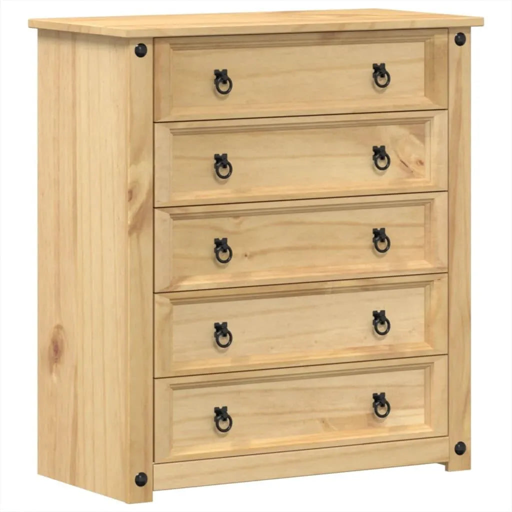 Armoire de rangement – en bois, avec rangement, avec tiroirs, 80 × 40 × 89 cm, en bois massif